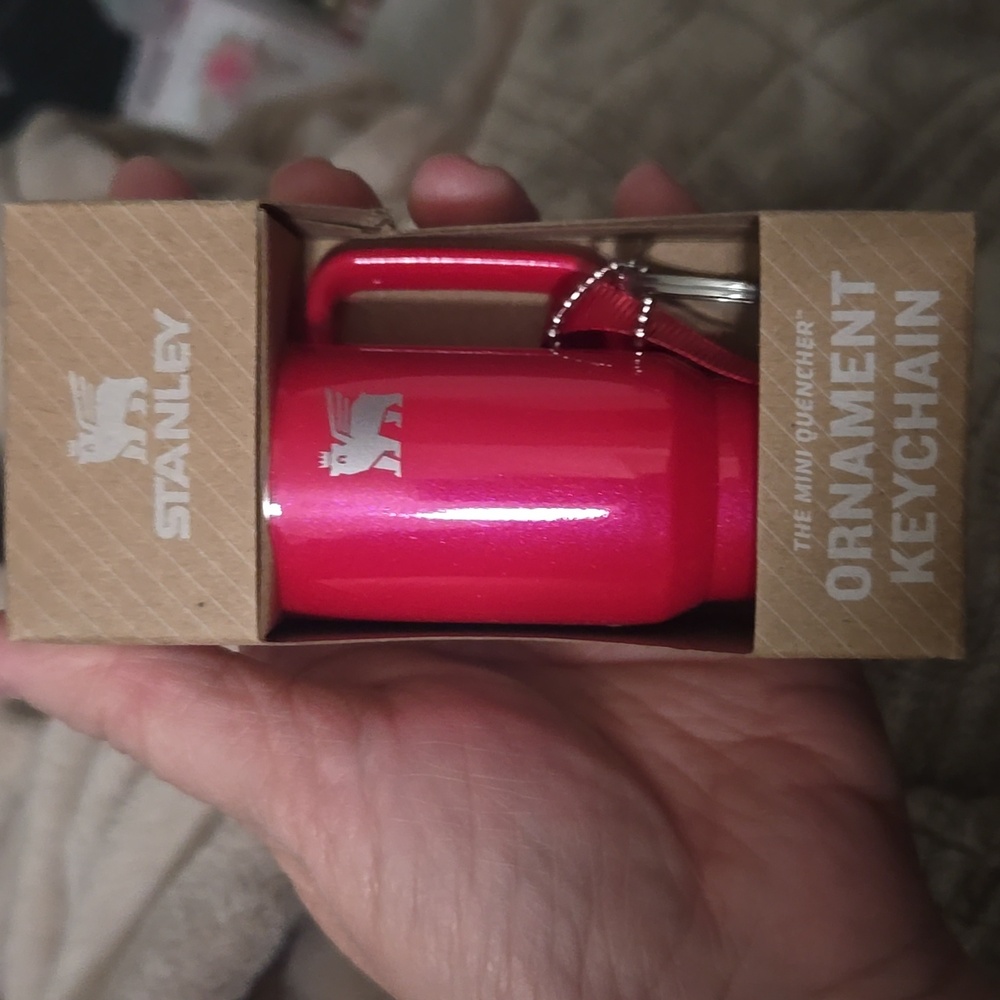 Stanley Water Bottle Ornament Keychain, Red